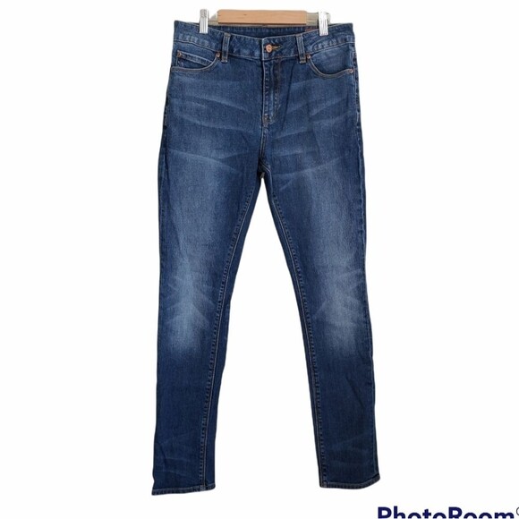 Asos fit waist denim blue mid rise skinny jeans 30/30 - Picture 1 of 7